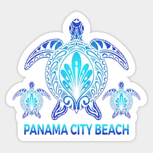 Vintage Panama City Beach Florida FL Ocean Blue Sea Turtle Souvenirs Sticker